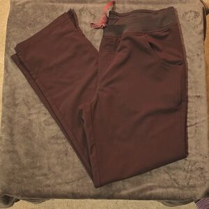 Women's Figs scrub pants, M, brown